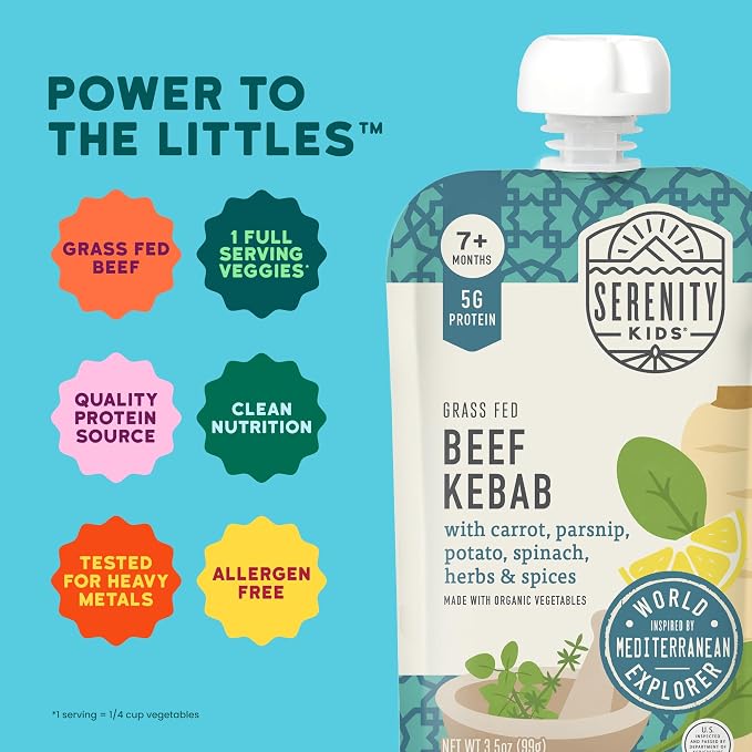 Serenity Kids 7+ Months World Explorers Beef Kebab Baby Food Pouches - Image 4