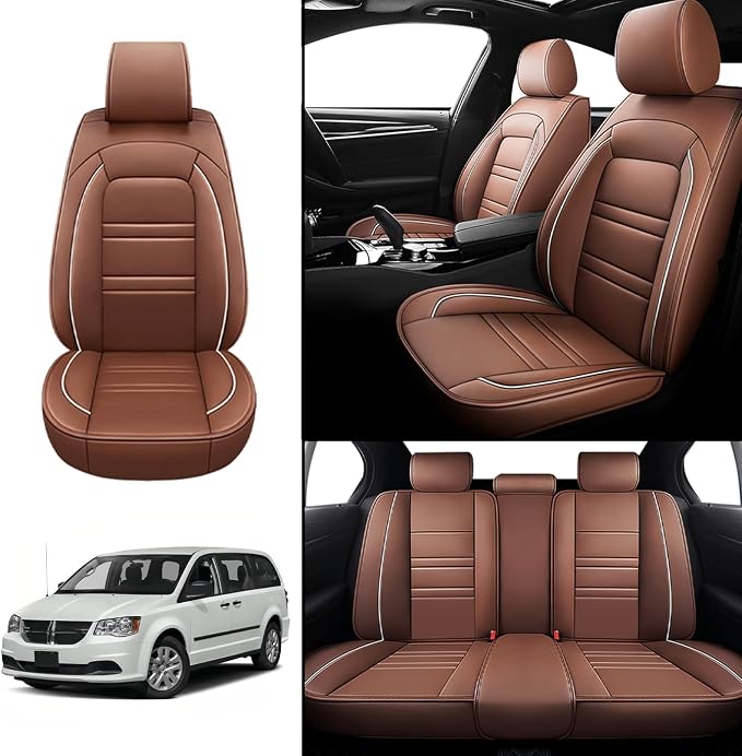 Seat Covers for Dodge Grand Caravan 1999-2020 | 5-Seats Leather Seat Covers - Image 2