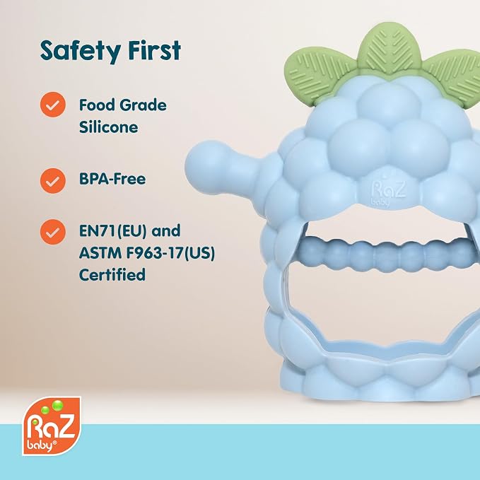 RaZbaby RaZberry Grip Silicone Teether Toy - Image 6