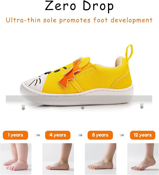 SKYWHEEL Toddler Slip On Shoes Wide Toe Box Barefoot Casual Canvas Walking - Image 5