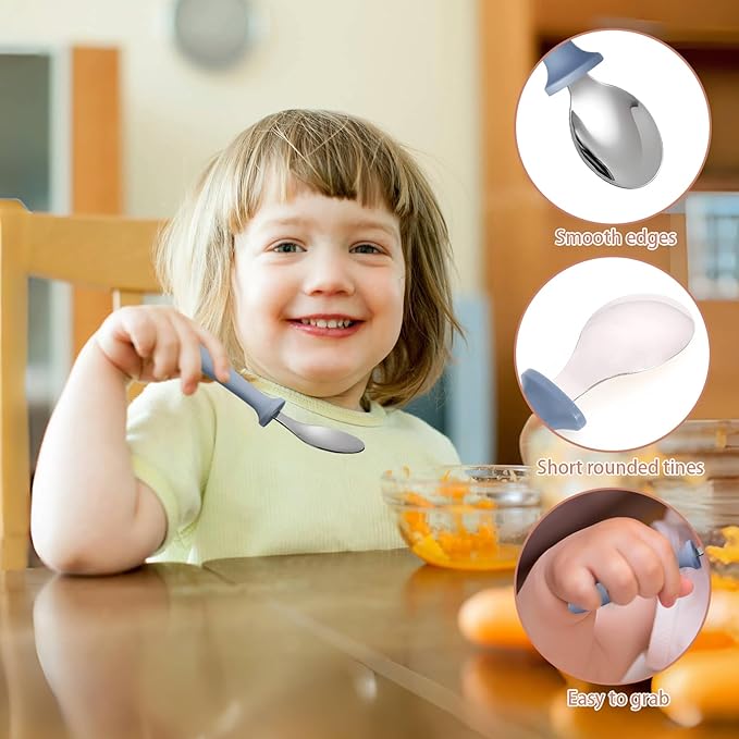 Pimoys 6-Pack Stainless Steel Toddler Spoons Baby & Kids Utensils - Image 4