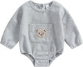 Douhoow Cute Baby Sweatshirt Romper Waffle Knit Baby Clothes Infant Girl Boy by DouhoowBabyKidsClothes