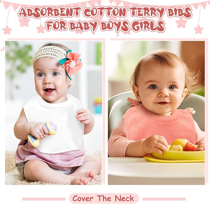 4 Pcs Baby Feeding Bibs for Drooling and Teething Comfi Neck Baby Bib - Image 5