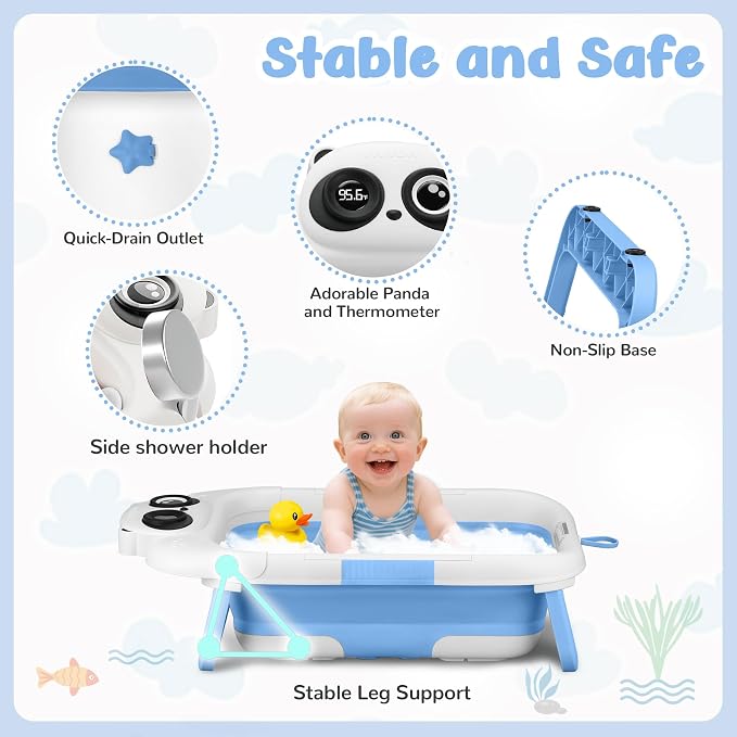 Collapsible Baby Bathtub for Newborn, Baby Bath Tub - Image 2