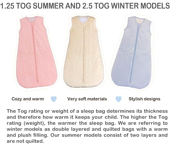 BABYINABAG Very Warm 2.5 Tog Quilted Winter Model Baby Sleep Bag or Sack - Image 5