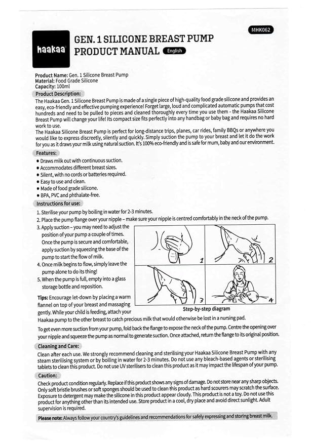 haakaa Manual Breast Pump for Breastfeeding - Image 9