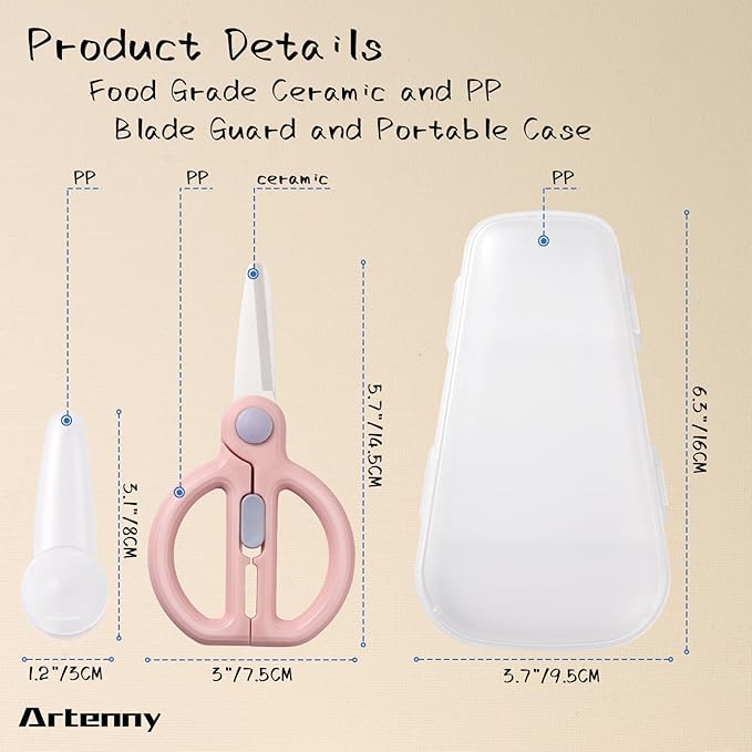 Ceramic Baby Food Scissors Kids - Image 5
