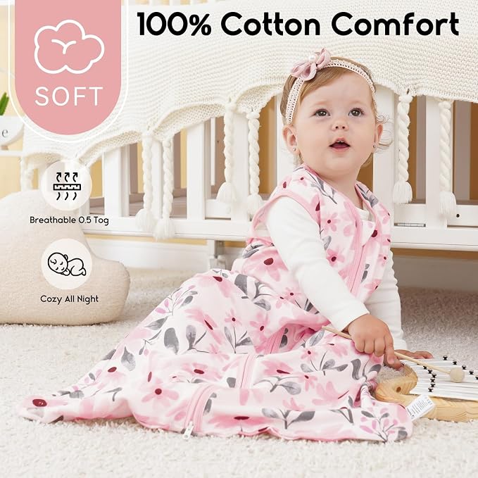 Yoofoss Baby Sleep Sack 18-24 Months 0.5 Tog Wearable Blanket - Image 2