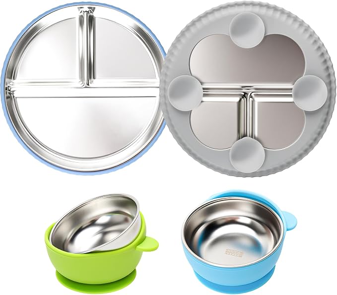 Stainless Steel Kids Plates and Bowls - Image 8