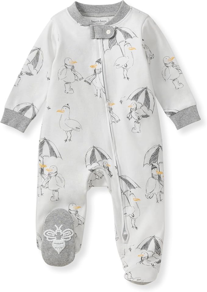Burt’s Bees Baby Boys' One-Piece Sleep and Play 100% Organic Cotton PJs by BurtsBeesBaby