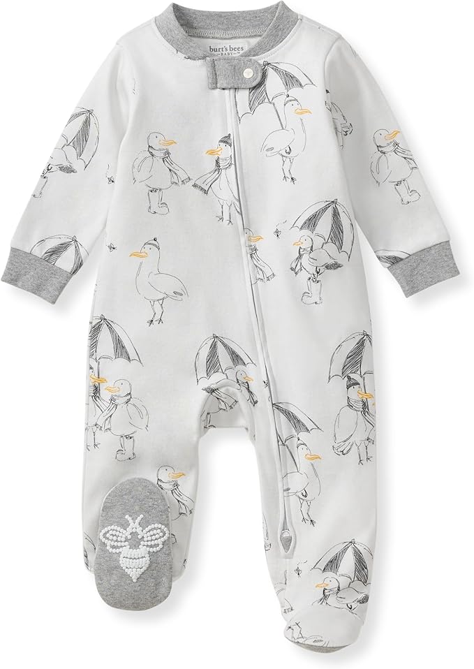 Burt’s Bees Baby Boys' One-Piece Sleep and Play 100% Organic Cotton PJs by BurtsBeesBaby