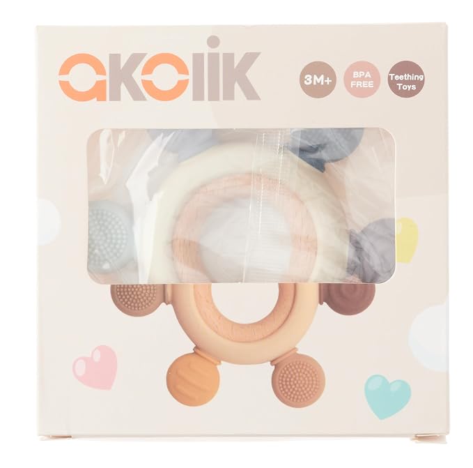 akolik Baby Teething Toys, Teething Relief Toy, BPA Free Baby Chew Toys Infant - Image 8