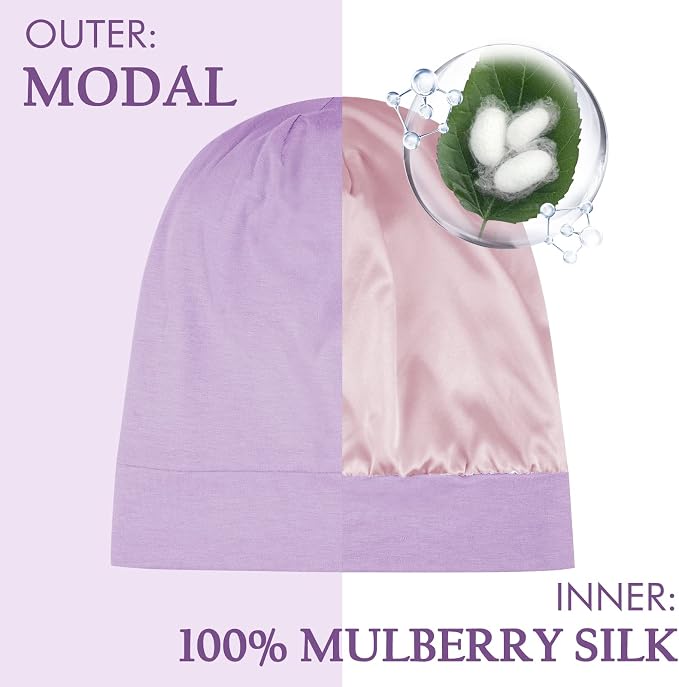 OLESILK Silk Toddler Bonnet 6-36 Months: 100% Mulberry Silk & Modal, Anti-Frizz - Image 2