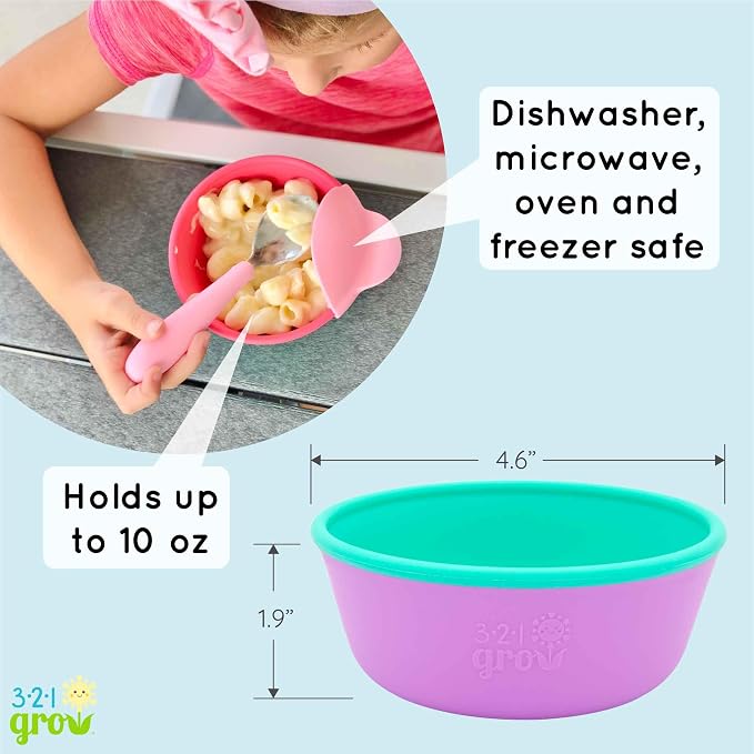 Silicone Easy Scoop & Hold Bowl Set – Adaptive Baby & Toddler Feeding Bowls - Image 3