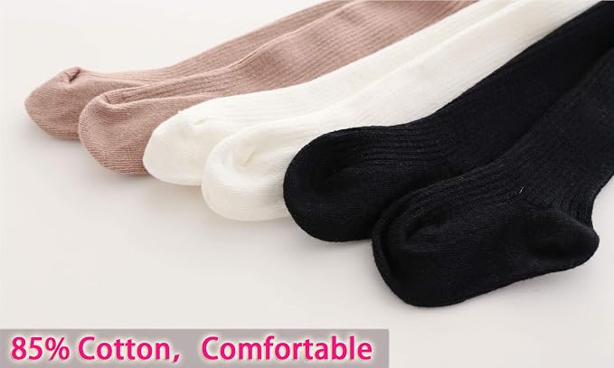 CECORC Baby Girls Tights Toddler Cable Knit Leggings Thick Cotton Infant - Image 2