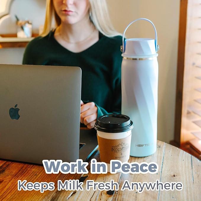 HEYTRIP Vacuum Insulated Breastmilk Cooler Bottle, 20oz Stainless Steel - Image 8