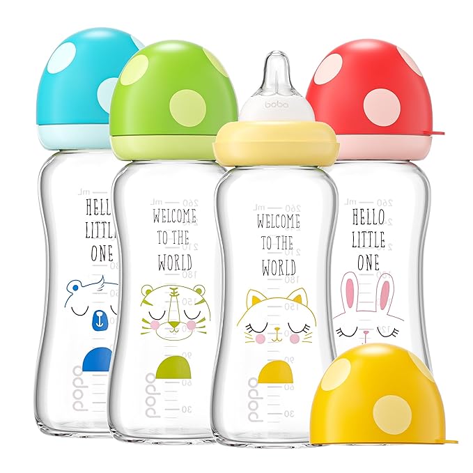 YOHKOH Natural Glass Baby Bottle by Home