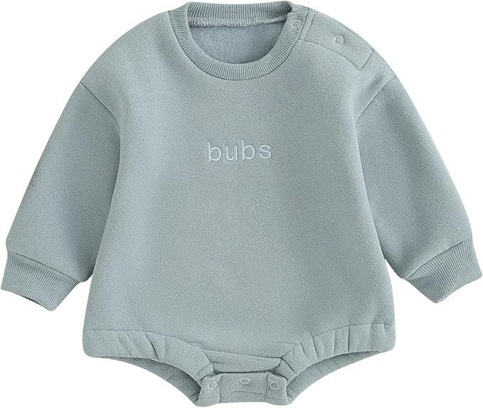 VISGOGO Newborn Infant Baby Boy Girls Oversized Romper Little Dude Sweater by VISGOGO