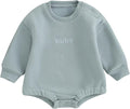 VISGOGO Newborn Infant Baby Boy Girls Oversized Romper Little Dude Sweater by VISGOGO