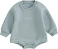 VISGOGO Newborn Infant Baby Boy Girls Oversized Romper Little Dude Sweater by VISGOGO