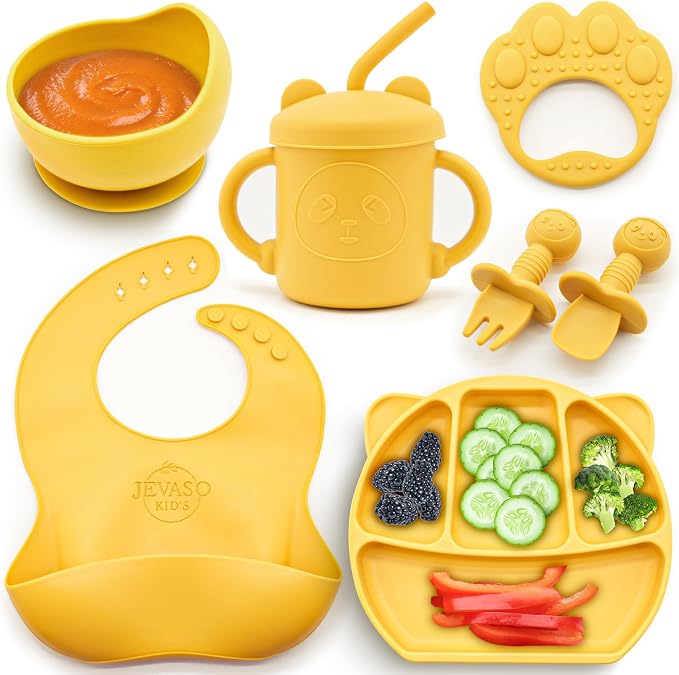 JEVASO Silicone Baby Feeding Set, Baby Led Weaning Supplies, Baby Self Feeding by JEVASOKIDS