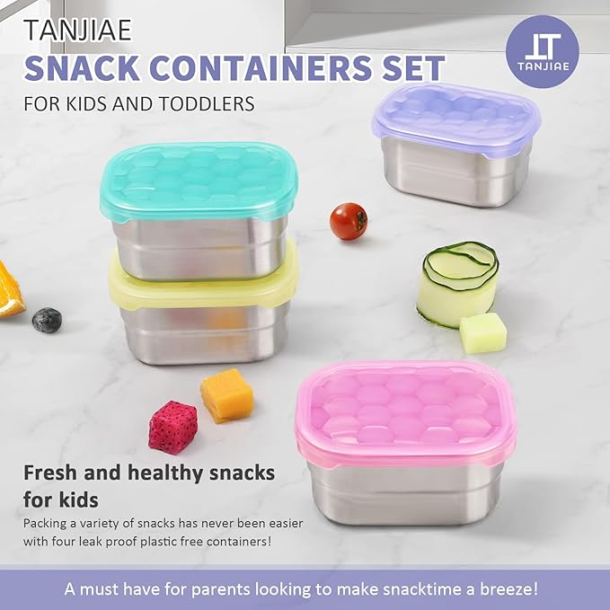 8oz Small Stainless Steel Snack Containers - Image 3