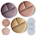 Moonkie Suction Plates for Baby | 100% Silicone BPA-Free Baby Plates by Moonkie