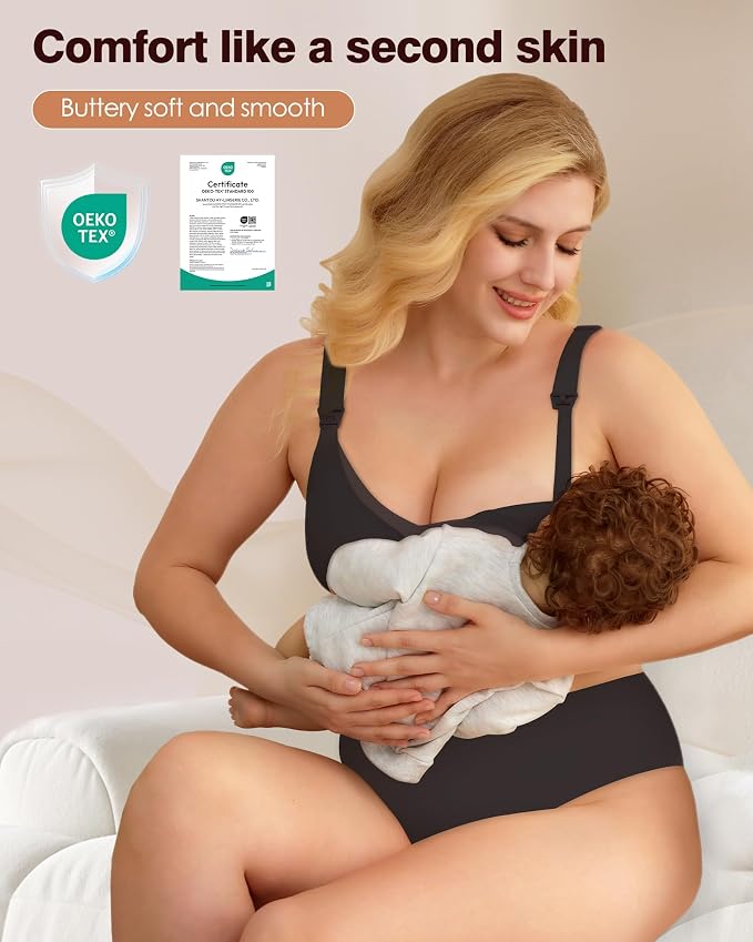 As Fairy Nursing Bras for Breastfeeding Mesh Lace Seamless Maternity Bra - Image 2