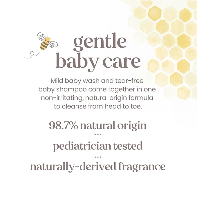 Burt's Bees Baby Shampoo & Wash, Calming Tear Free Baby Soap, 12 Fl Oz - Image 6