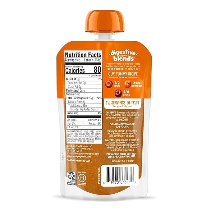 Happy Baby Digestive Support Blends, Stage 2 Baby Food - Image 2