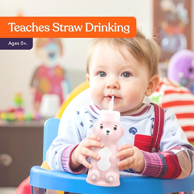 Special Supplies Honey Bear Straw Cup Long Straws, Squeezable Therapy and - Image 5