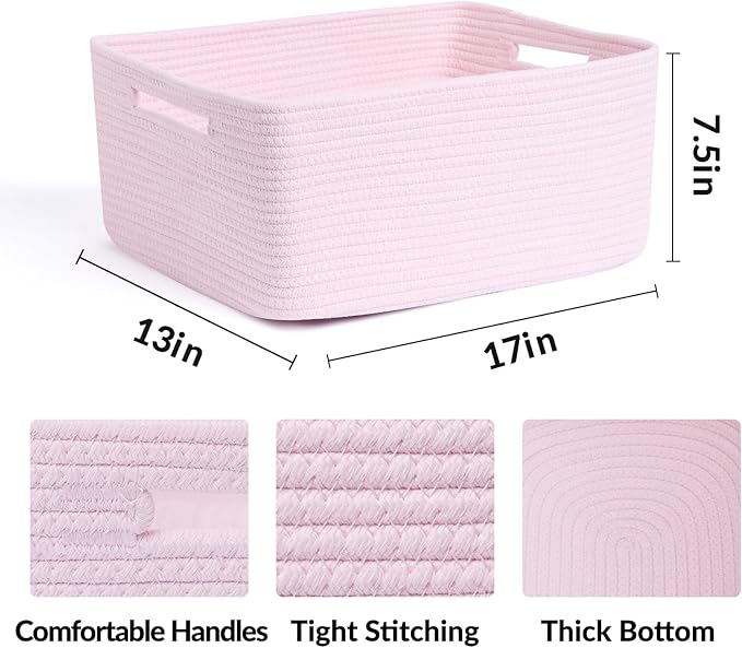 Large Storage Baskets for Shelves, Closet Organizers Bins for Clothes Blanket - Image 2