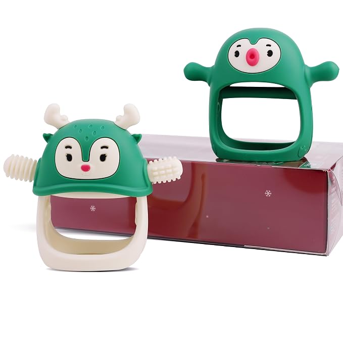 Smily Mia Baby Christmas Stocking Stuffers, Baby Teething Toys丨Penguin Teether by SmilyMia