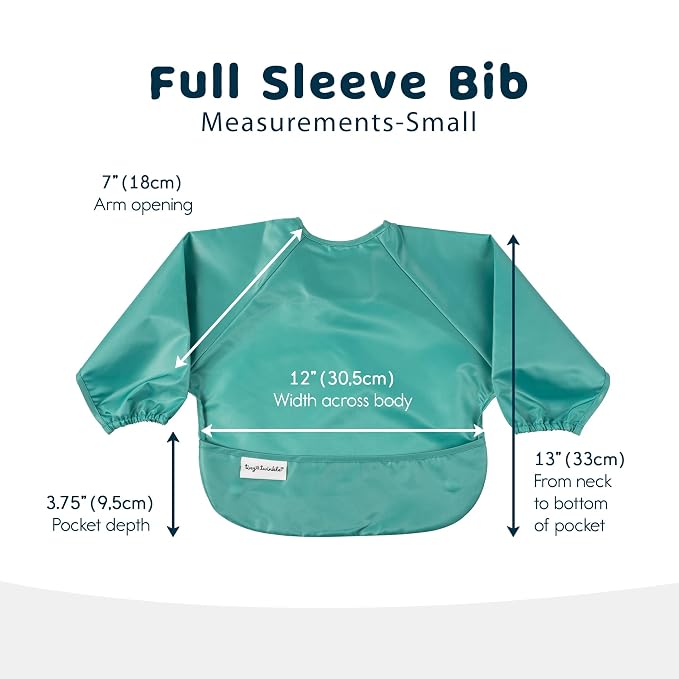 Tiny Twinkle Long Sleeve Bib for Babies & Toddlers – 2 Pack Waterproof Smock - Image 4