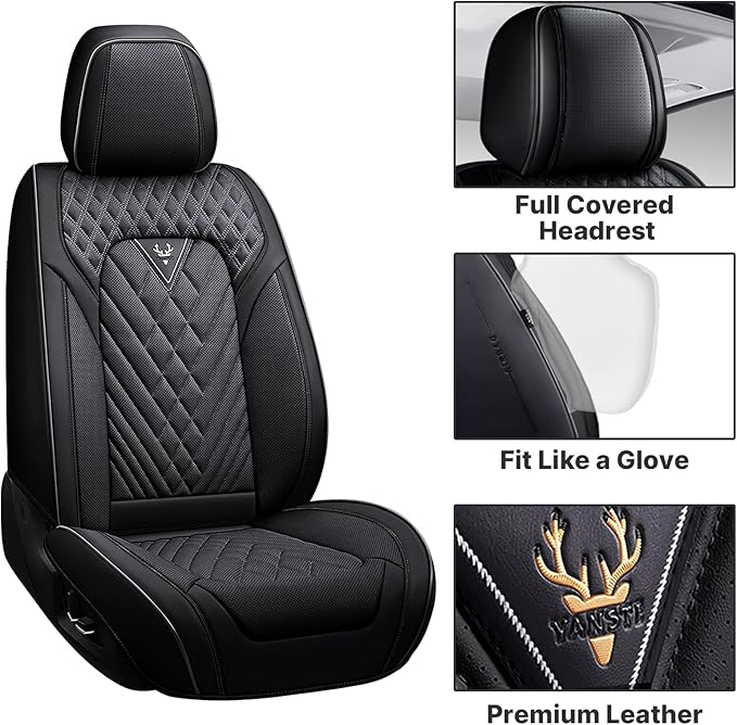 Car Seat Cover Full Set, Waterproof Leather Seat Cover, Front and Rear Auto - Image 6