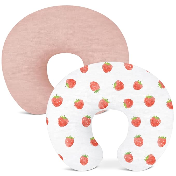 Nursing Pillow Covers 2 Pack, Muslin Nursing Cover by Wimist