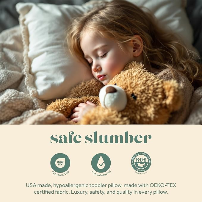 ComfyDown Toddler Pillow, 800 Fill Power Goose Down Fill, 300 Thread Count 100% - Image 6