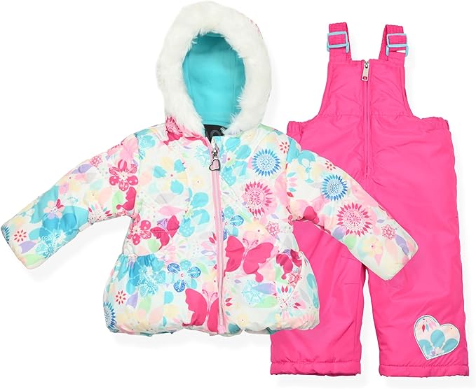 Arctic Quest Little Girls Bib Snow Pants and Ski Jacket Water-Resistant Snowsuit by ArcticQuest