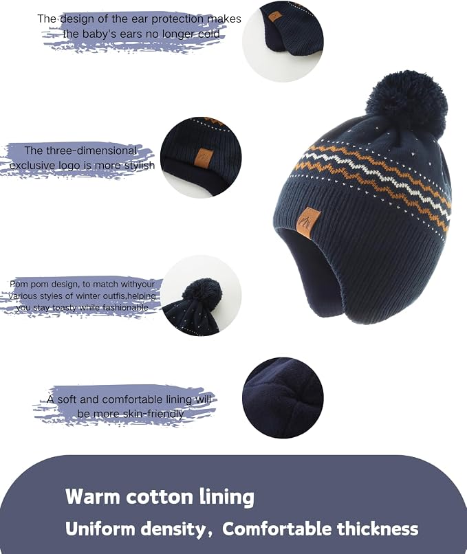 Moon Kitty Baby Boys Hats Toddler Beanies - Image 7