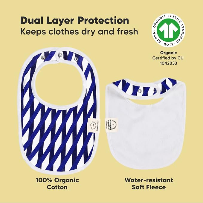 8-Pack Organic Baby Bibs for Boys, Girls - Image 3