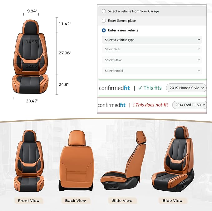 Coverado Seat Covers, Car Seat Covers Front Seats, Car Seat Cover, Car Seat - Image 5