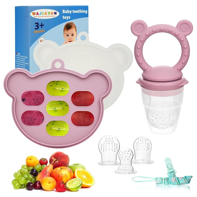 WAJIAYON Baby Breastmilk Popsicle Molds & Baby Fruit Feeder, Infant Food by WAJIAYON