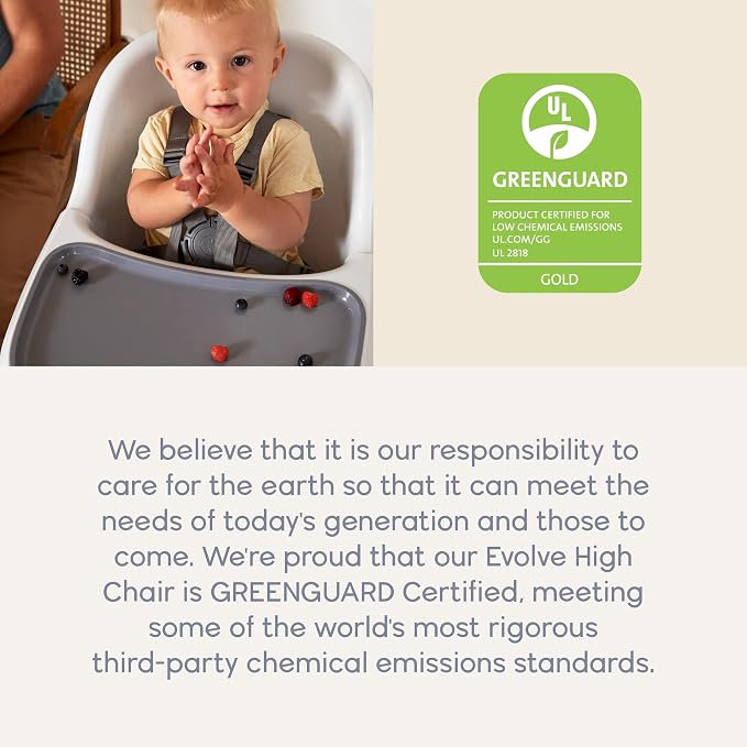 Ergobaby Evolve Baby Essentials Portable High Chair, Natural Wood - Image 7