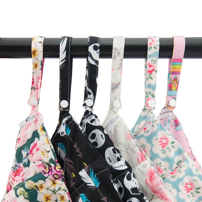ALVABABY 3pcs Baby Cloth Diaper Wet Dry Bags Waterproof Reusable - Image 8