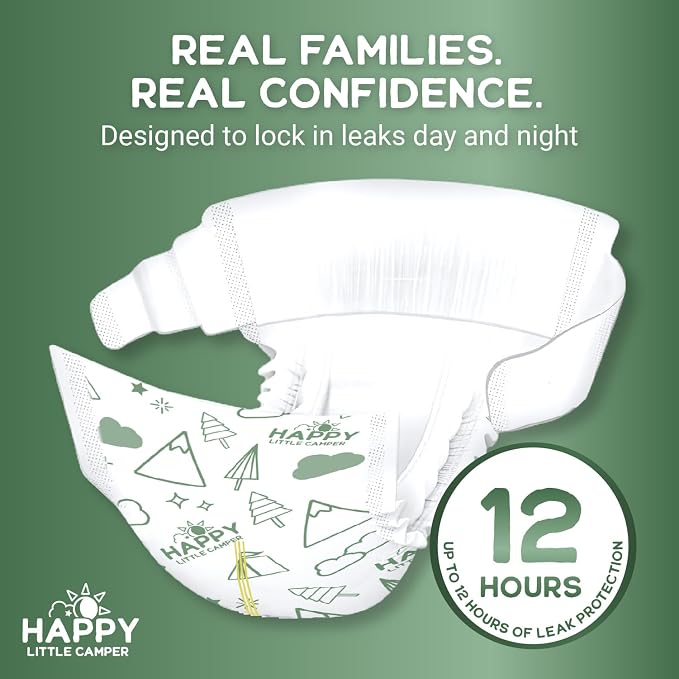 Happy Little Camper Super Saver Diapers, Size 4, Fragrance-Free, Ultra Absorbent - Image 6