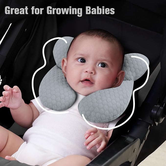 KAKIBLIN Baby Travel Pillow, Upgraded Baby Neck Pillows - Image 4