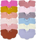 Baby Drool Bibs for Unisex Girls Boys 12 Pack Baby Muslin Bibs for Drooling and by DOSMINE
