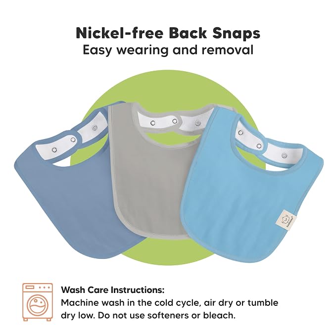 8-Pack Organic Baby Bibs for Boys, Girls - Image 9