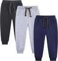 3 Pack Boy's and Girl's Fleece Pull on Jogger Sweatpant by Funnymore