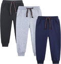 3 Pack Boy's and Girl's Fleece Pull on Jogger Sweatpant by Funnymore